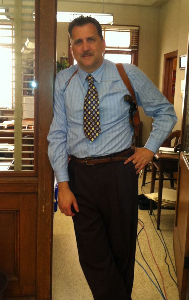 Daniel Roebuck on the set of Frank Darabont's MOB CITY