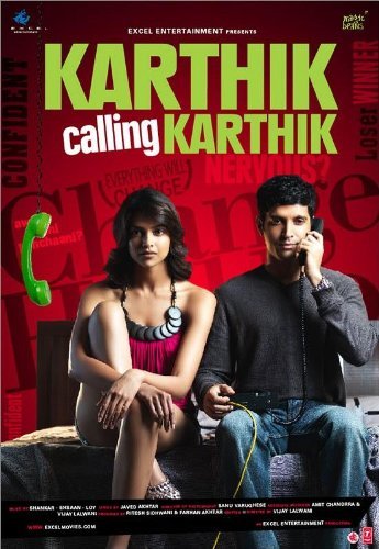 Farhan Akhtar and Deepika Padukone in Karthik Calling Karthik (2010)