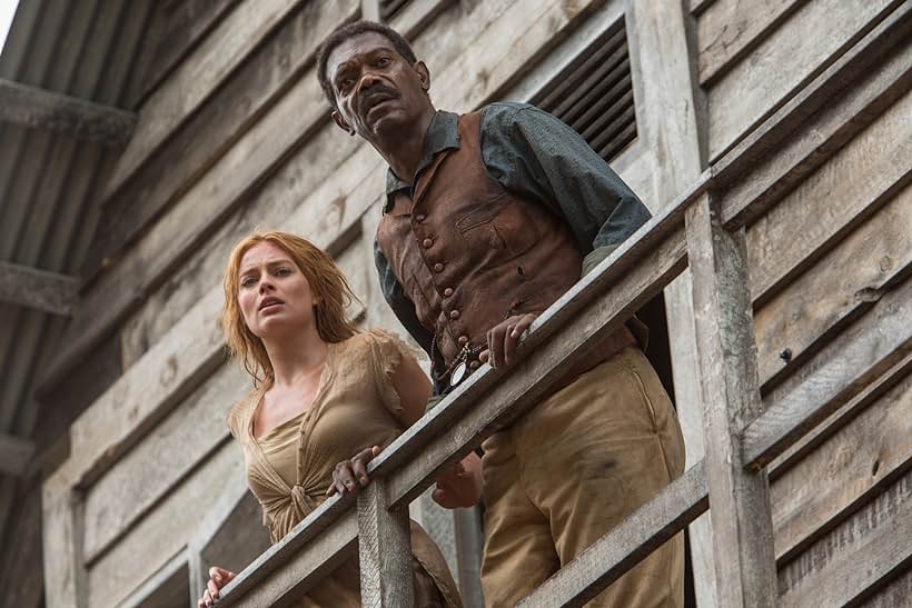 Samuel L. Jackson and Margot Robbie in The Legend of Tarzan (2016)