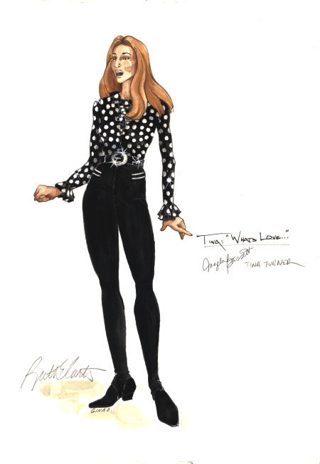 Original costume design from "What's Love Got To Do With It" by Ruth E. Carter.