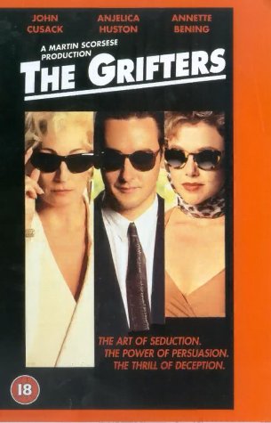 John Cusack, Annette Bening, and Anjelica Huston in The Grifters (1990)