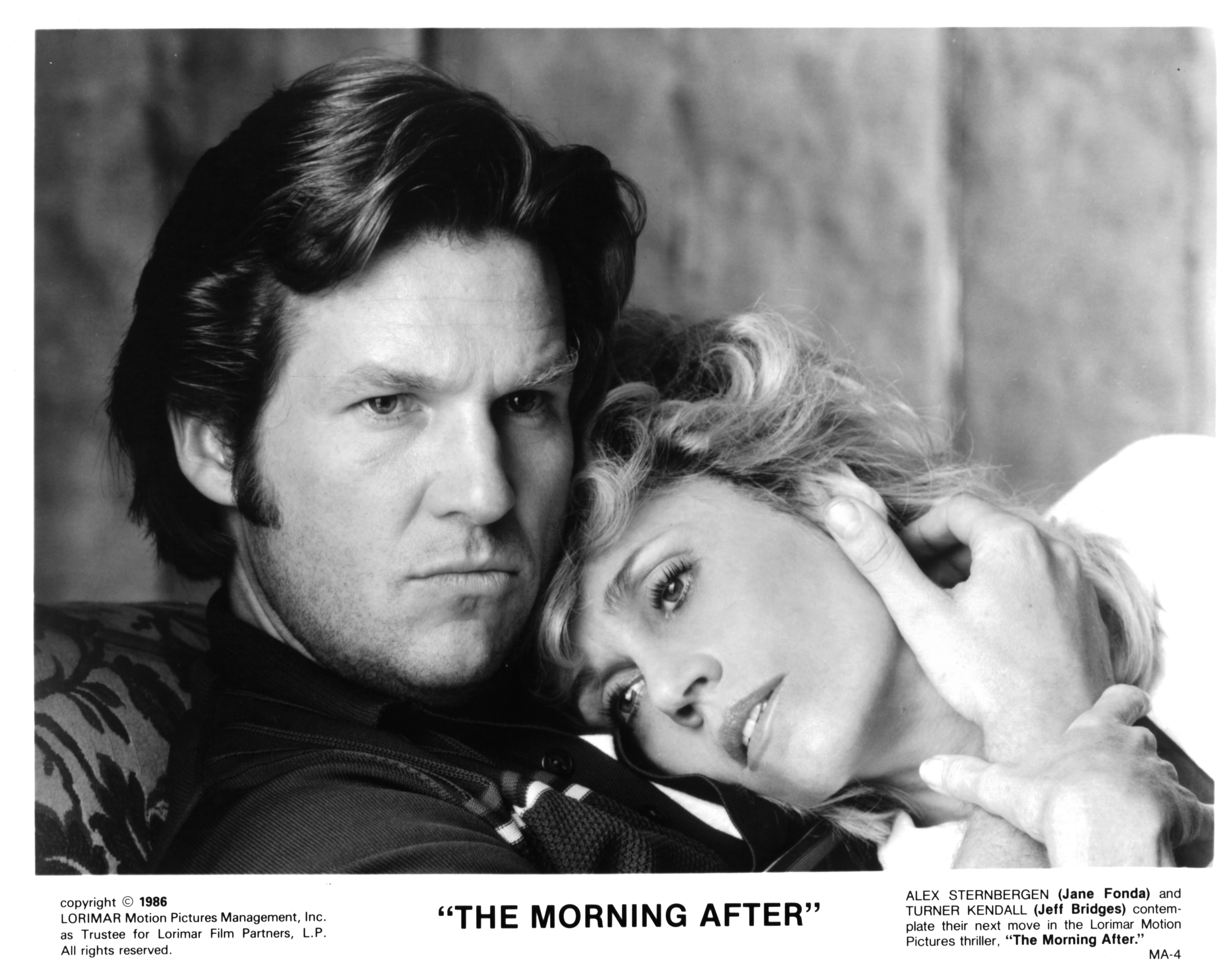 Jeff Bridges and Jane Fonda in The Morning After (1986)