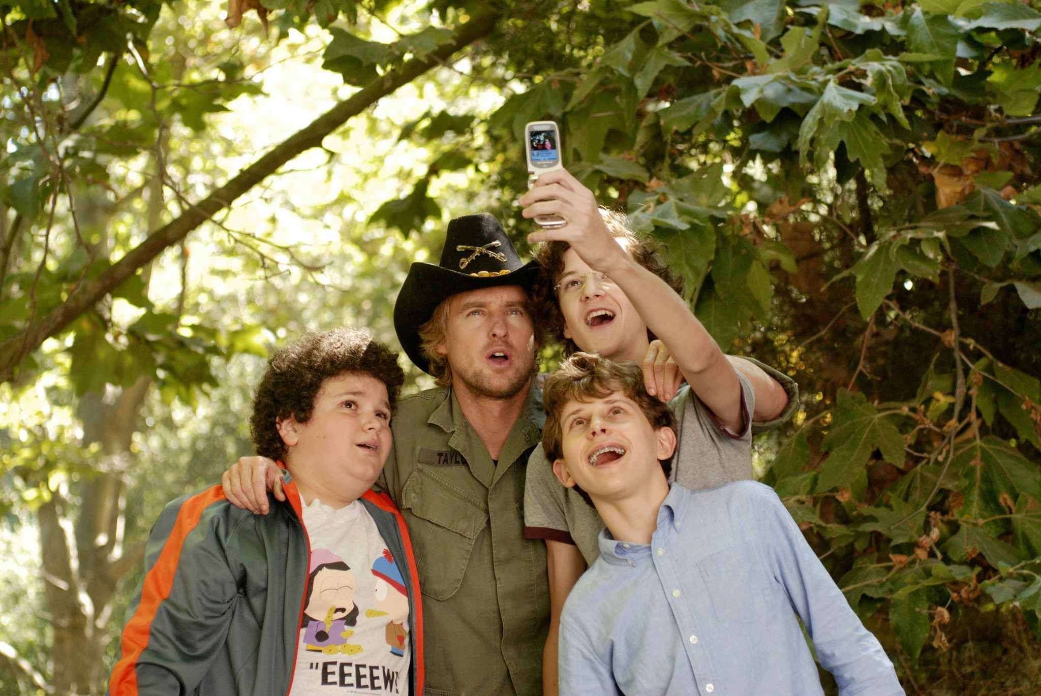 Owen Wilson, David Dorfman, Troy Gentile, and Nate Hartley in Drillbit Taylor (2008)