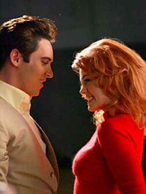 Jonathan Rhys-Meyers stars as Elvis Presley and Rose McGowan as Ann-Margaret in  the fact based 4 hour mini-series "Elvis". 