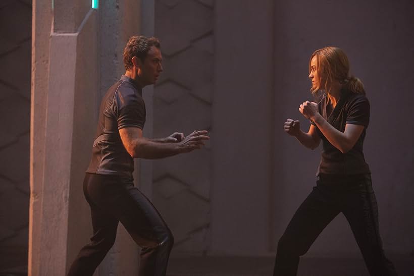 Jude Law and Brie Larson in Captain Marvel (2019)