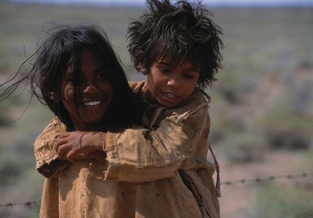 Laura Monaghan, Everlyn Sampi, and Tianna Sansbury in Rabbit-Proof Fence (2002)