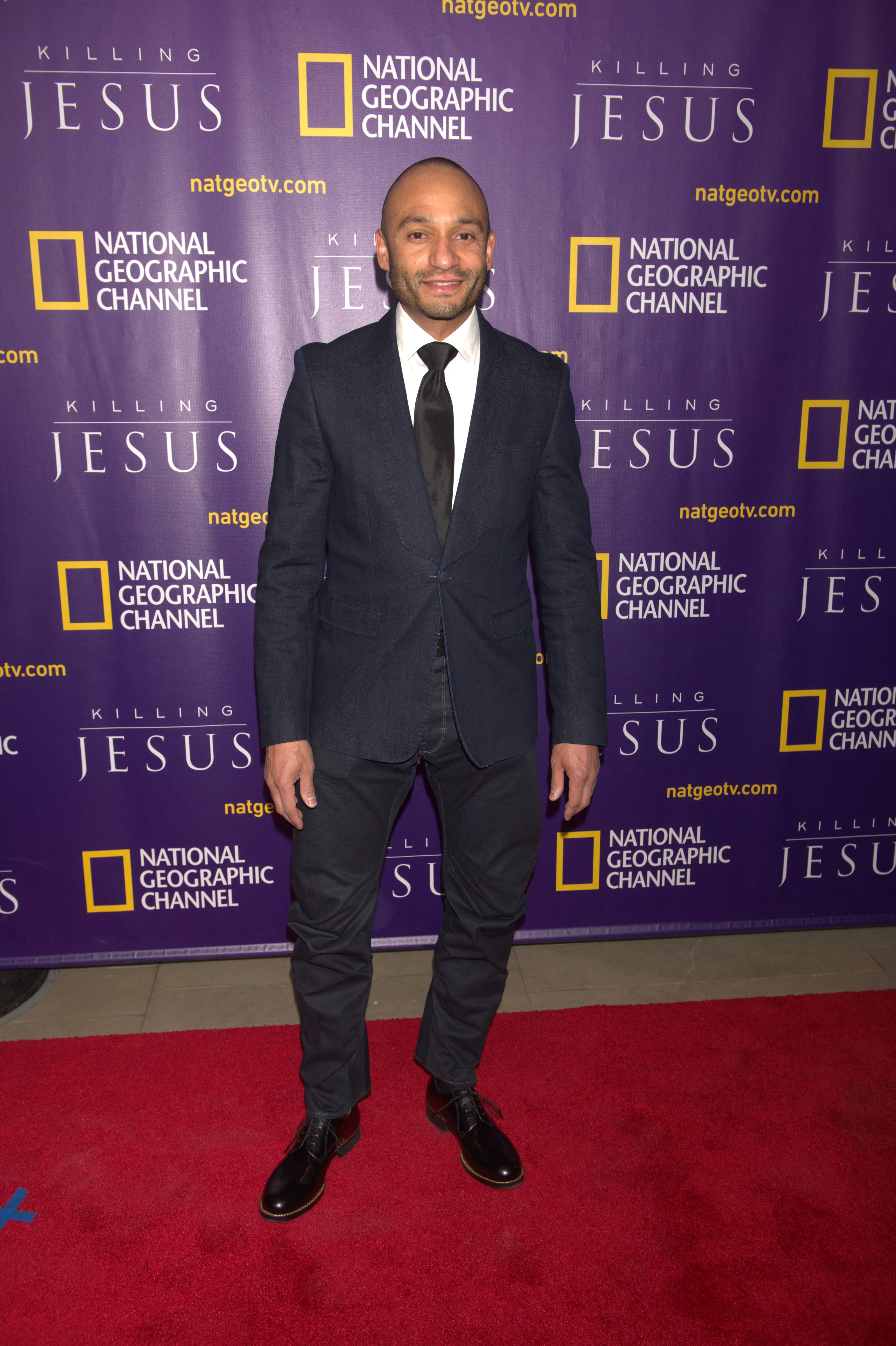 Chris Ryman who plays 'Malchus' in 'KILLING JESUS' on Red Carpet at premiere of 'Killing Jesus'  New York  at the Lincoln Centre