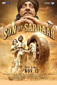 Sanjay Dutt, Ajay Devgn, and Sonakshi Sinha in Son of Sardaar (2012)