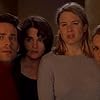 Renée Zellweger, James Callis, Shirley Henderson, and Sally Phillips in Bridget Jones's Diary (2001)