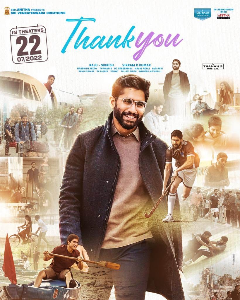 Prakash Raj, Naga Chaitanya Akkineni, Raashi Khanna, and Malvika Nair in Thank You (2022)