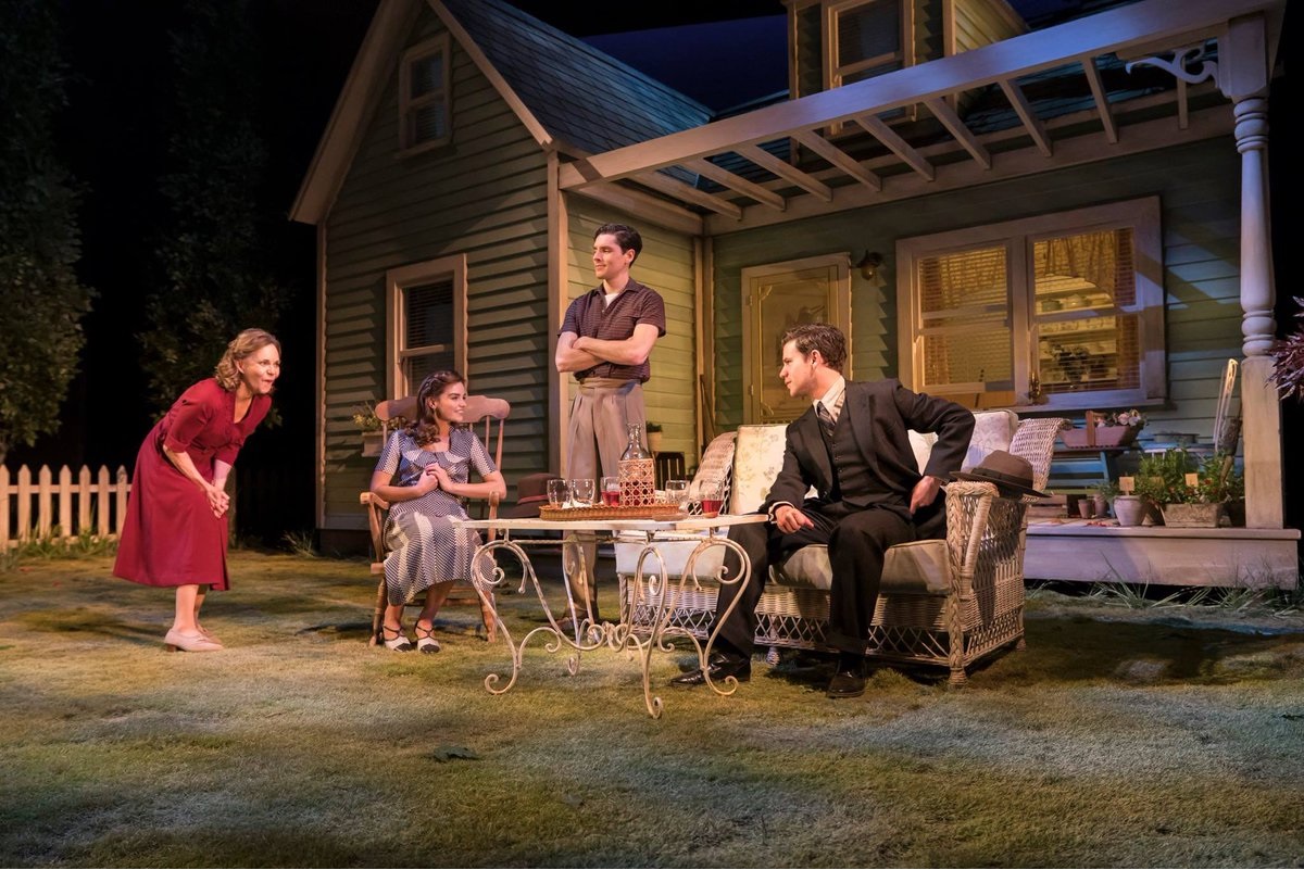 Sally Field, Jenna Coleman, Colin Morgan, and Oliver Johnstone in National Theatre Live: All My Sons (2019)