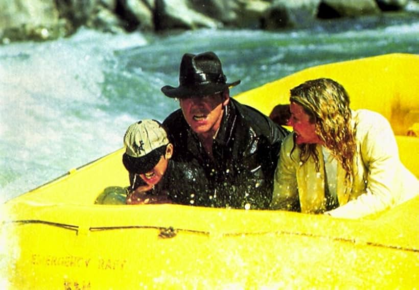 Harrison Ford, Kate Capshaw, and Ke Huy Quan in Indiana Jones and the Temple of Doom (1984)