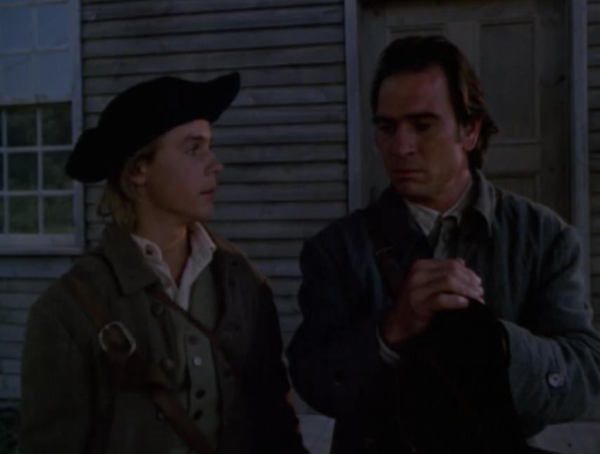 Tommy Lee Jones and Chad Lowe in April Morning (1988)