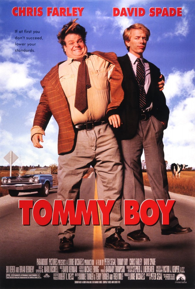 Chris Farley and David Spade in Tommy Boy (1995)