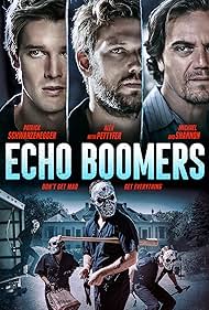 Michael Shannon, Alex Pettyfer, and Patrick Schwarzenegger in Echo Boomers (2020)