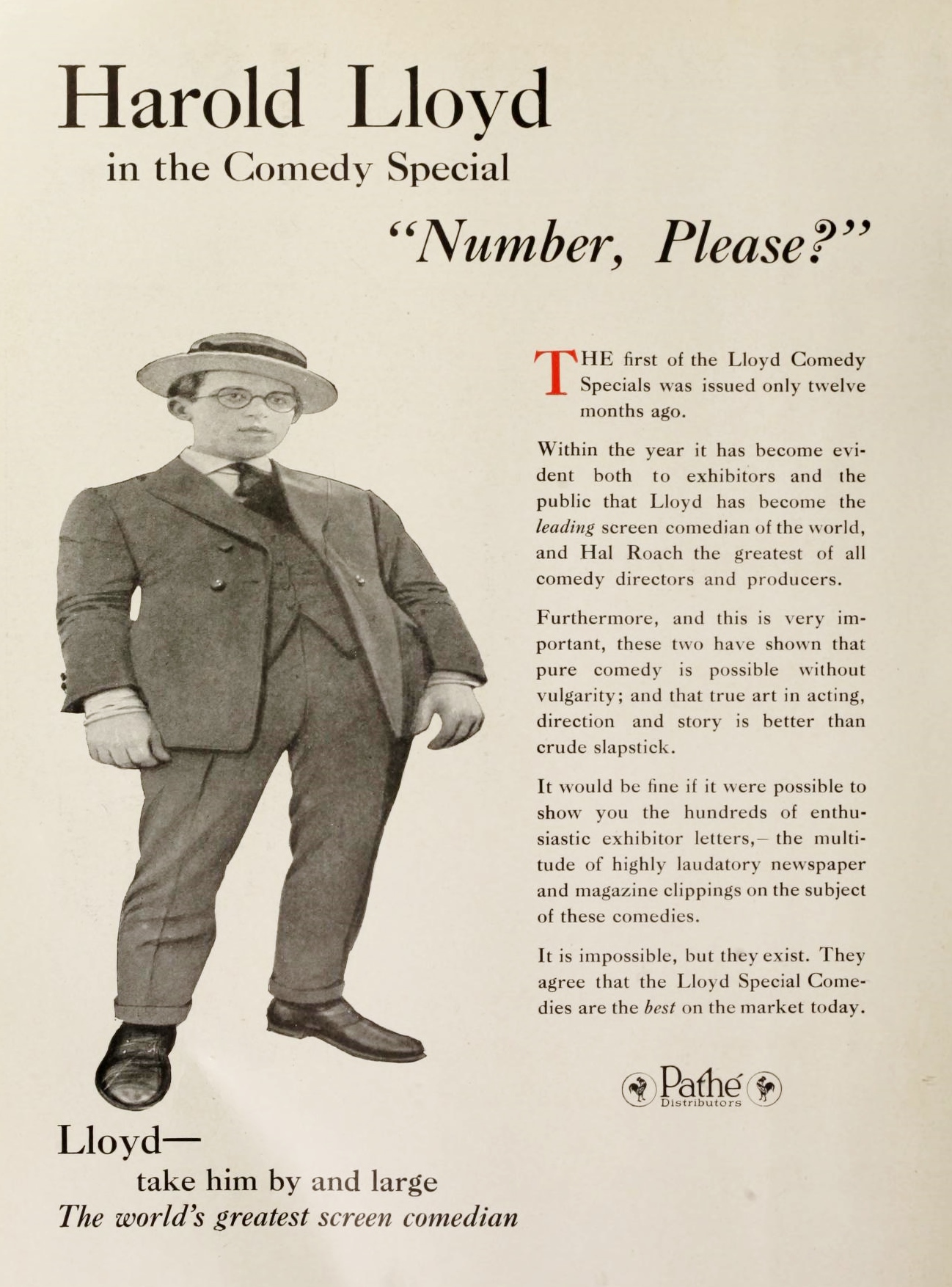 Harold Lloyd in Number, Please? (1920)