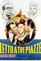 Peppino De Filippo, Cristina Gaioni, Nadia Gray, and Totò in Letto a tre piazze (1960)