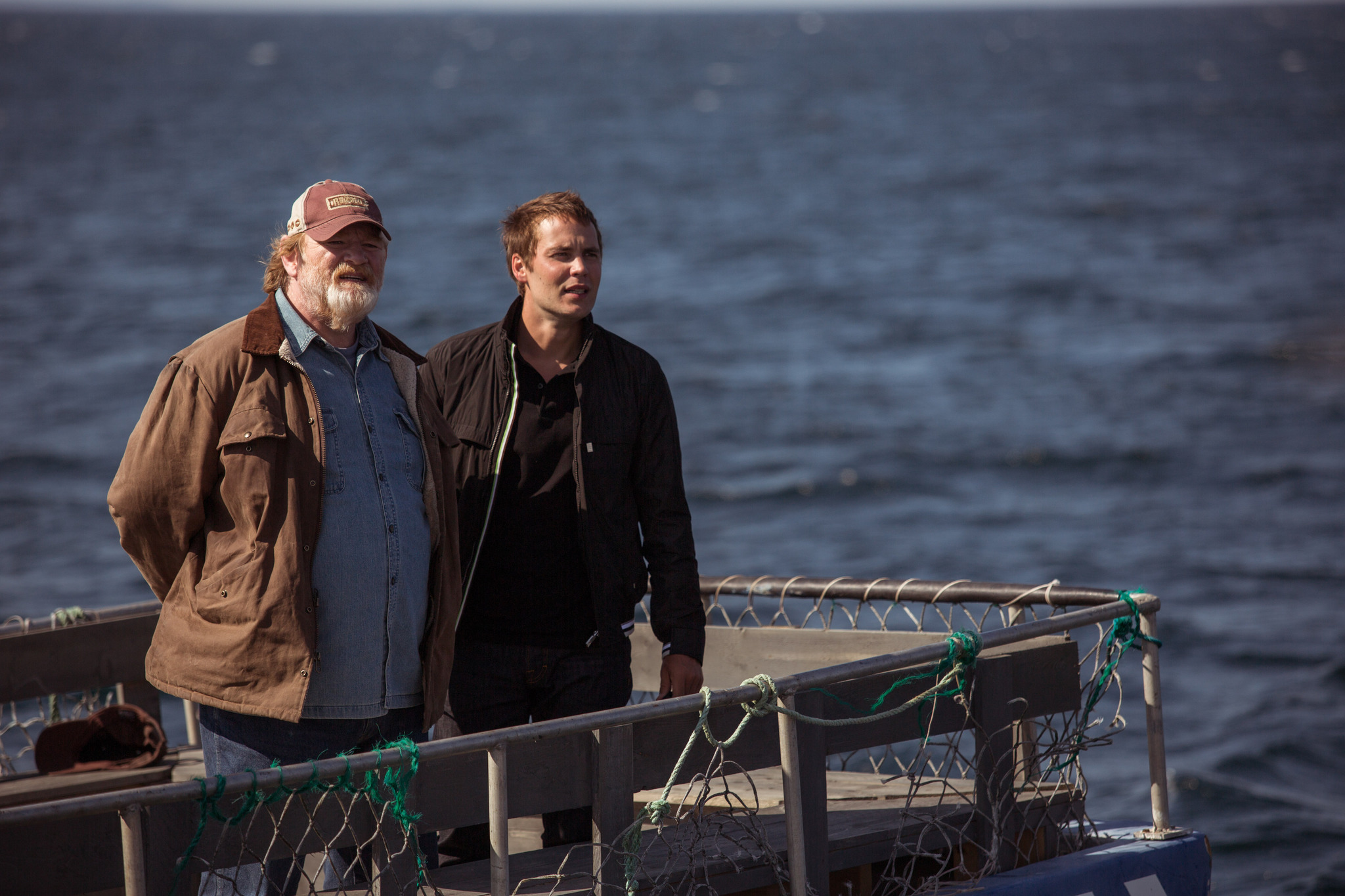 Brendan Gleeson and Taylor Kitsch in The Grand Seduction (2013)