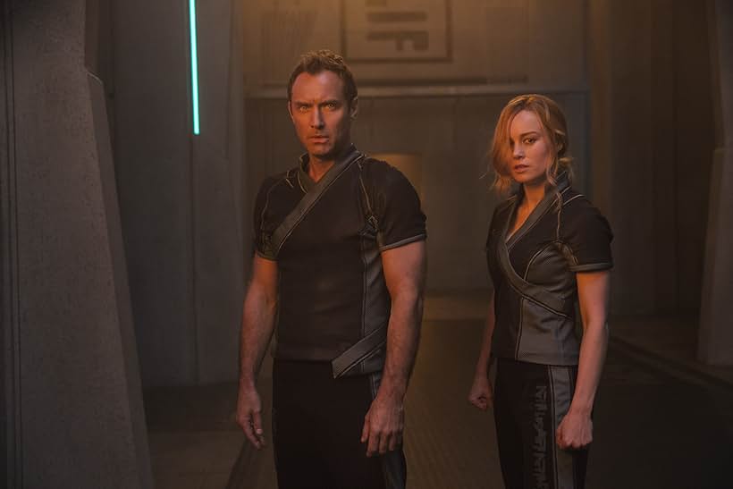 Jude Law and Brie Larson in Captain Marvel (2019)