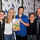 Henry Cavill, Dan DiDio, Geoff Johns, Diane Nelson, and Jim Lee at an event for Man of Steel (2013)