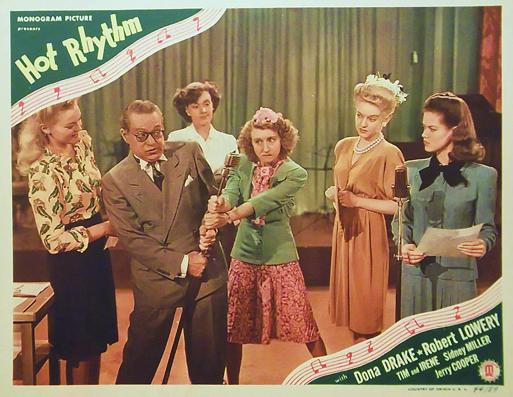 Harry Langdon, Joan Curtis, Dona Drake, and Irene Ryan in Hot Rhythm (1944)