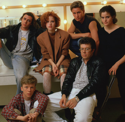 "The Breakfast Club" Judd Nelson, Molly Ringwald, Emilio Estevez, Ally Sheedy, director John Hughes, Anthony Michael Hall