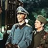 Robert Clary, Larry Hovis, and Frank Marth in Hogan's Heroes (1965)