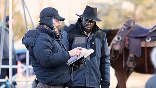 Eric Hurt and McKinley Belcher on the set of Runaway