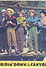 Roy Rogers, Pat Brady, Hugh Farr, Karl Farr, Bob Nolan, Lloyd Perryman, Sons of the Pioneers, and Tim Spencer in Ridin' Down the Canyon (1942)