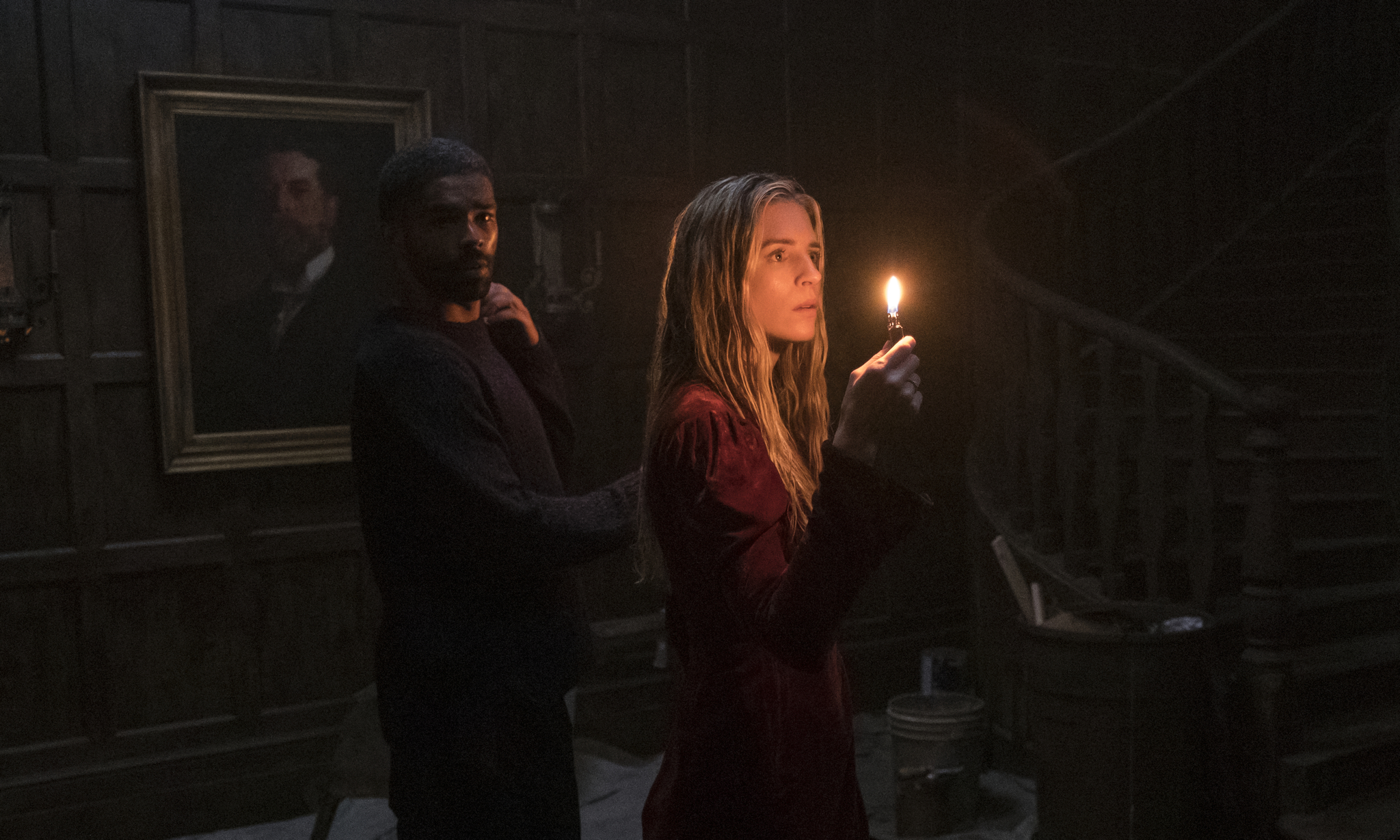 Brit Marling and Kingsley Ben-Adir in The OA (2016)