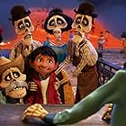 Alfonso Arau, Selene Luna, Dyana Ortelli, Herbert Siguenza, and Anthony Gonzalez in Coco (2017)