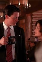 Sherilyn Fenn and Kyle MacLachlan in Twin Peaks (1990)