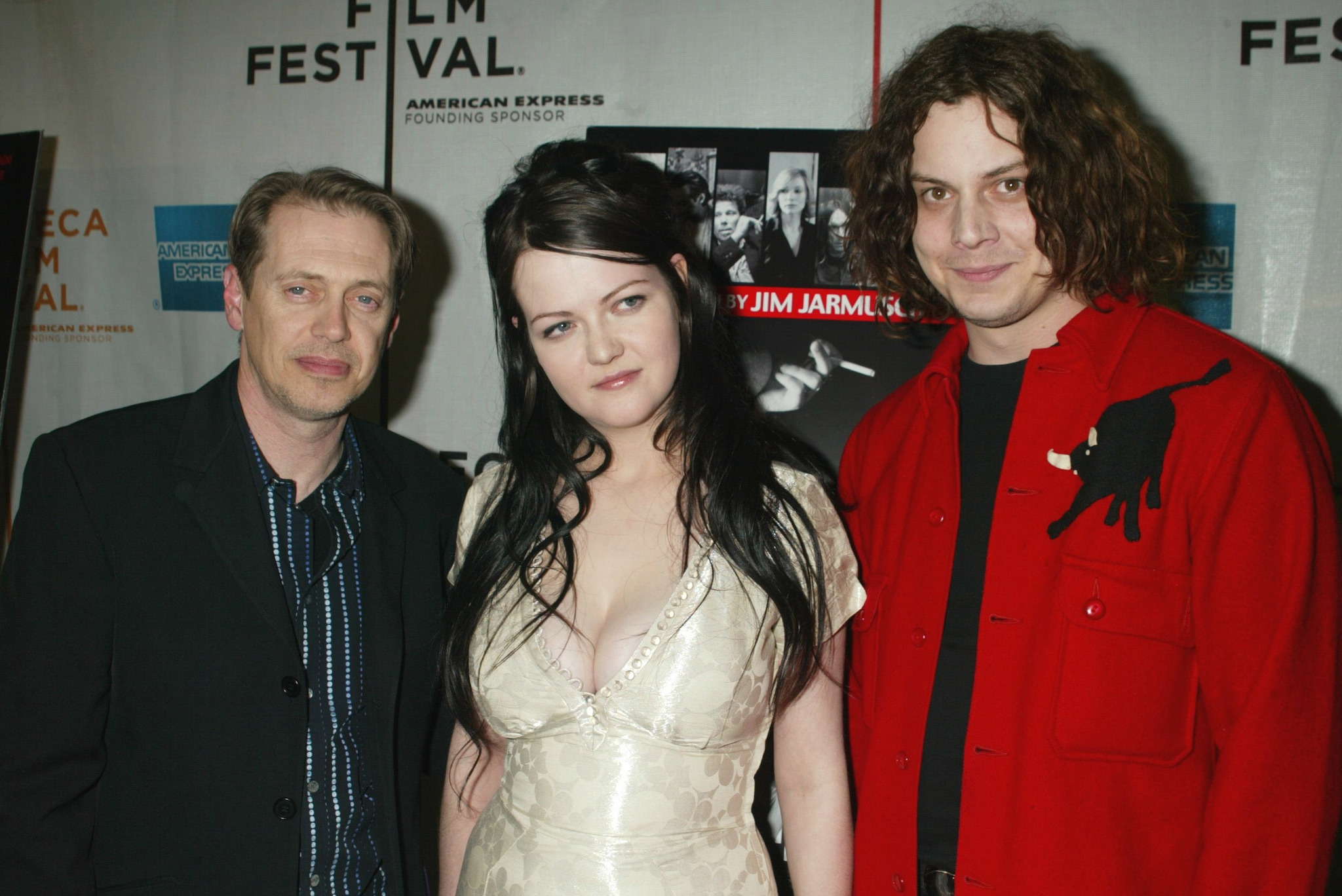 Steve Buscemi, Jack White, and Meg White at an event for Coffee and Cigarettes (2003)