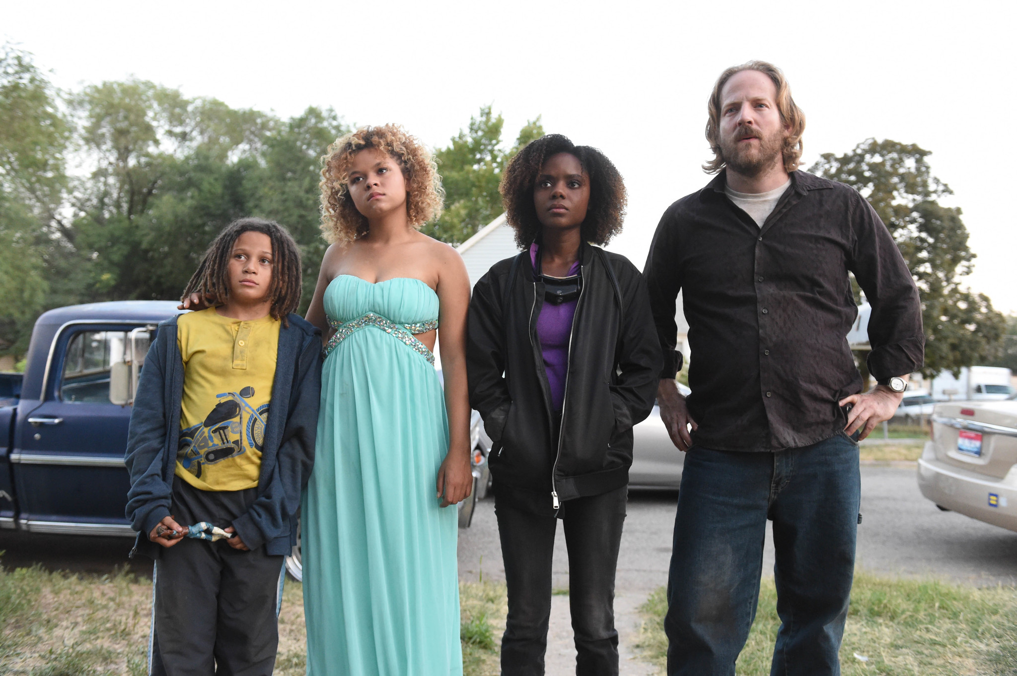 David Sullivan, Ashleigh Murray, Rachel Crow, and Lance Gray in Deidra & Laney Rob a Train (2017)