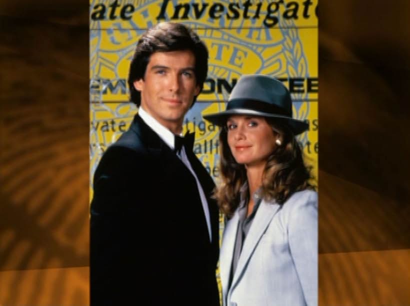 Pierce Brosnan and Stephanie Zimbalist in Remington Steele (1982)