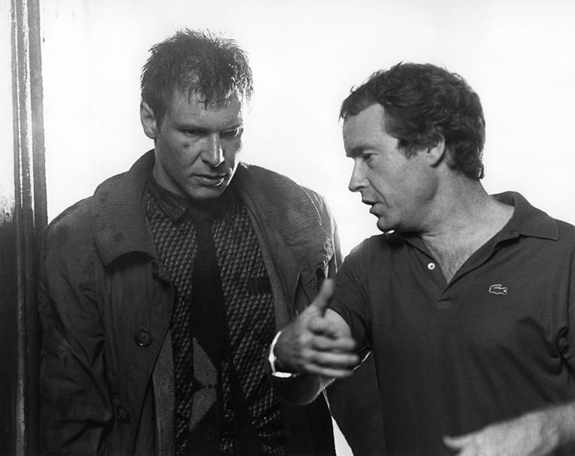 Harrison Ford and Ridley Scott in Blade Runner (1982)