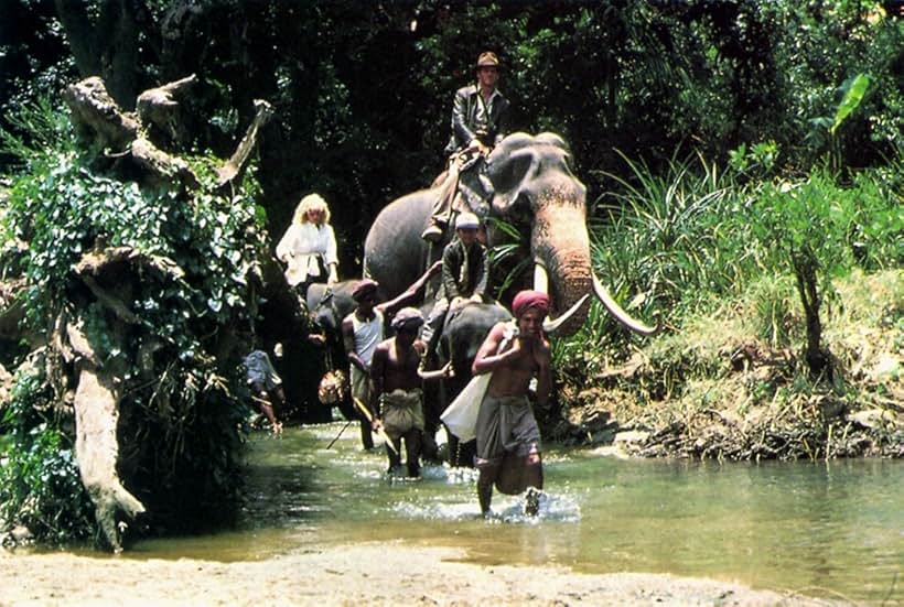 Harrison Ford, Kate Capshaw, Stany De Silva, and Ke Huy Quan in Indiana Jones and the Temple of Doom (1984)