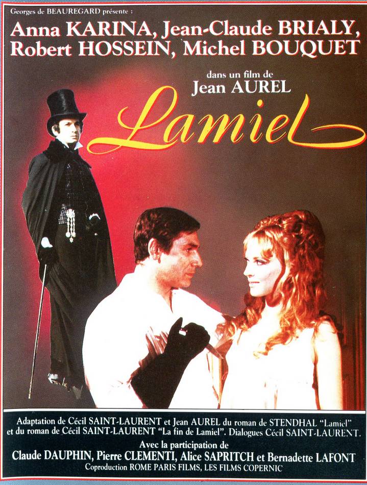 Jean-Claude Brialy, Robert Hossein, and Anna Karina in Lamiel (1967)