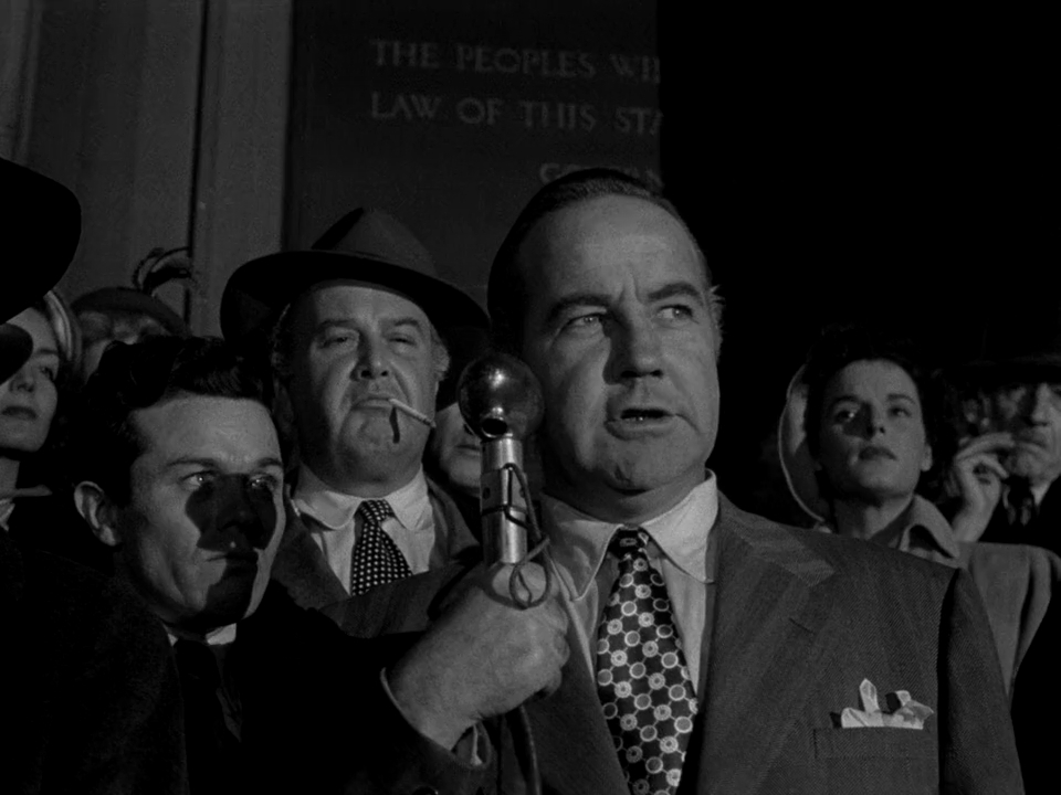 Broderick Crawford, Walter Burke, Ralph Dumke, Mercedes McCambridge, and Will Wright in All the King's Men (1949)