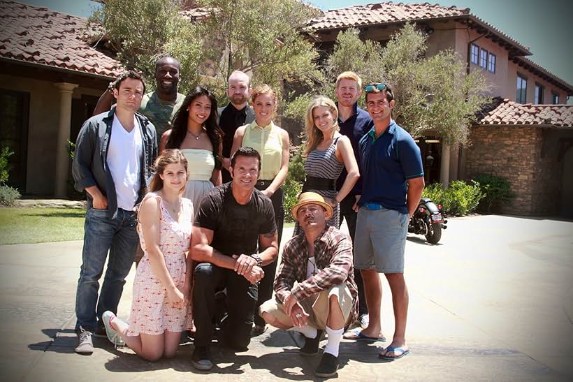 Lorenzo Lamas, Lombardo Boyar, Michael Weaver, Fred Cross, Chelsey Crisp, Karley Scott Collins, Nikki McKenzie, and Meghan Falcone in The Joe Schmo Show (2003)