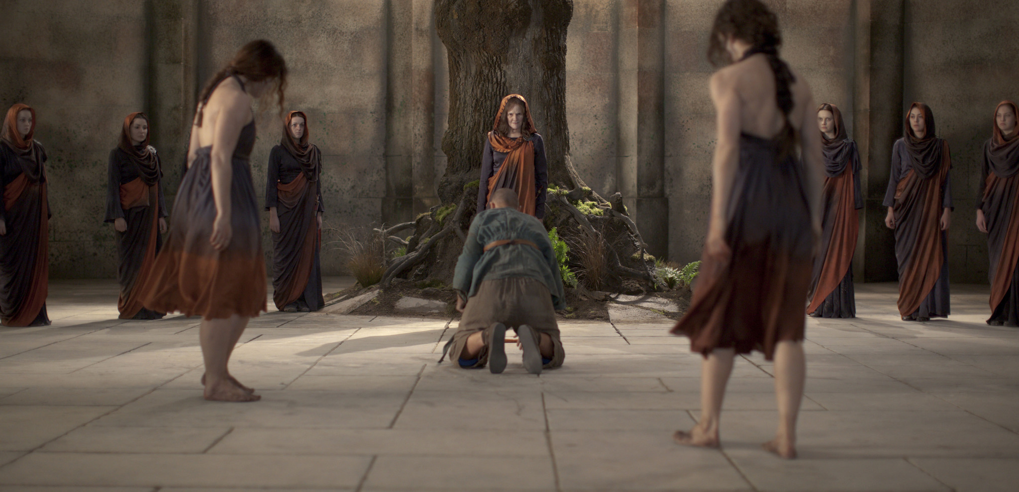 Frances Tomelty, Helena Dennis, David Lloyd, and Elle van Knoll in Atlantis (2013)