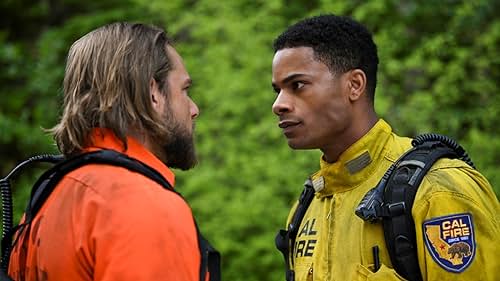 Max Thieriot and Jordan Calloway in Fire Country (2022)