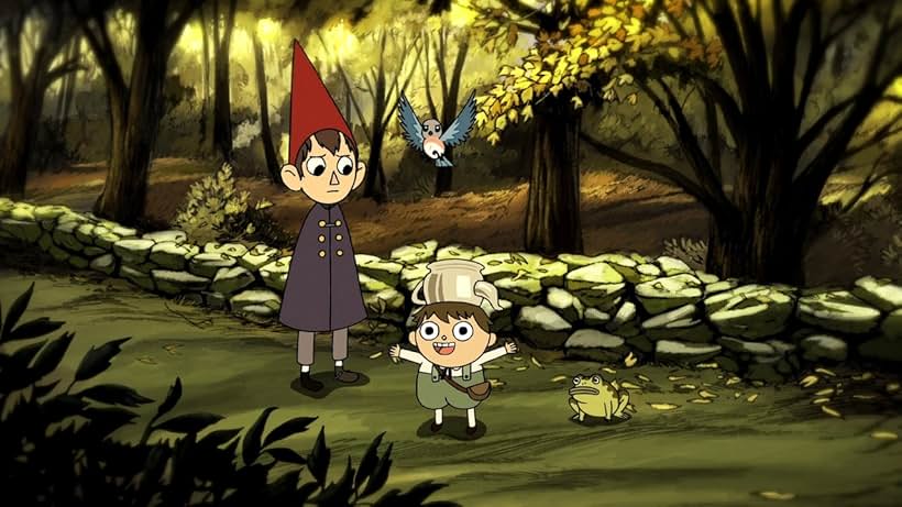 Elijah Wood, Melanie Lynskey, and Collin Dean in Over the Garden Wall (2014)