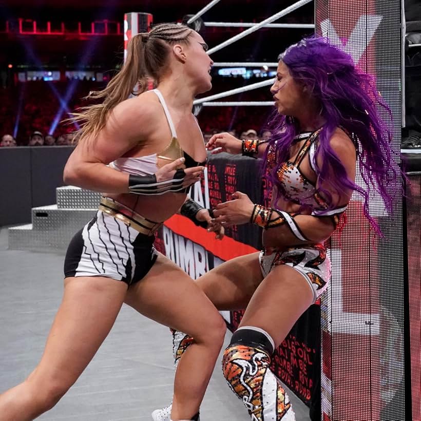 Ronda Rousey and Mercedes Varnado in WWE Royal Rumble (2019)