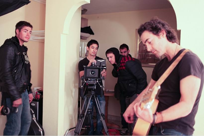 John Fortson plays guitar starring as Ryan Mercer in the 2012 film Motel Blues by Director Noah Benezra. DP Shumpei Nagami