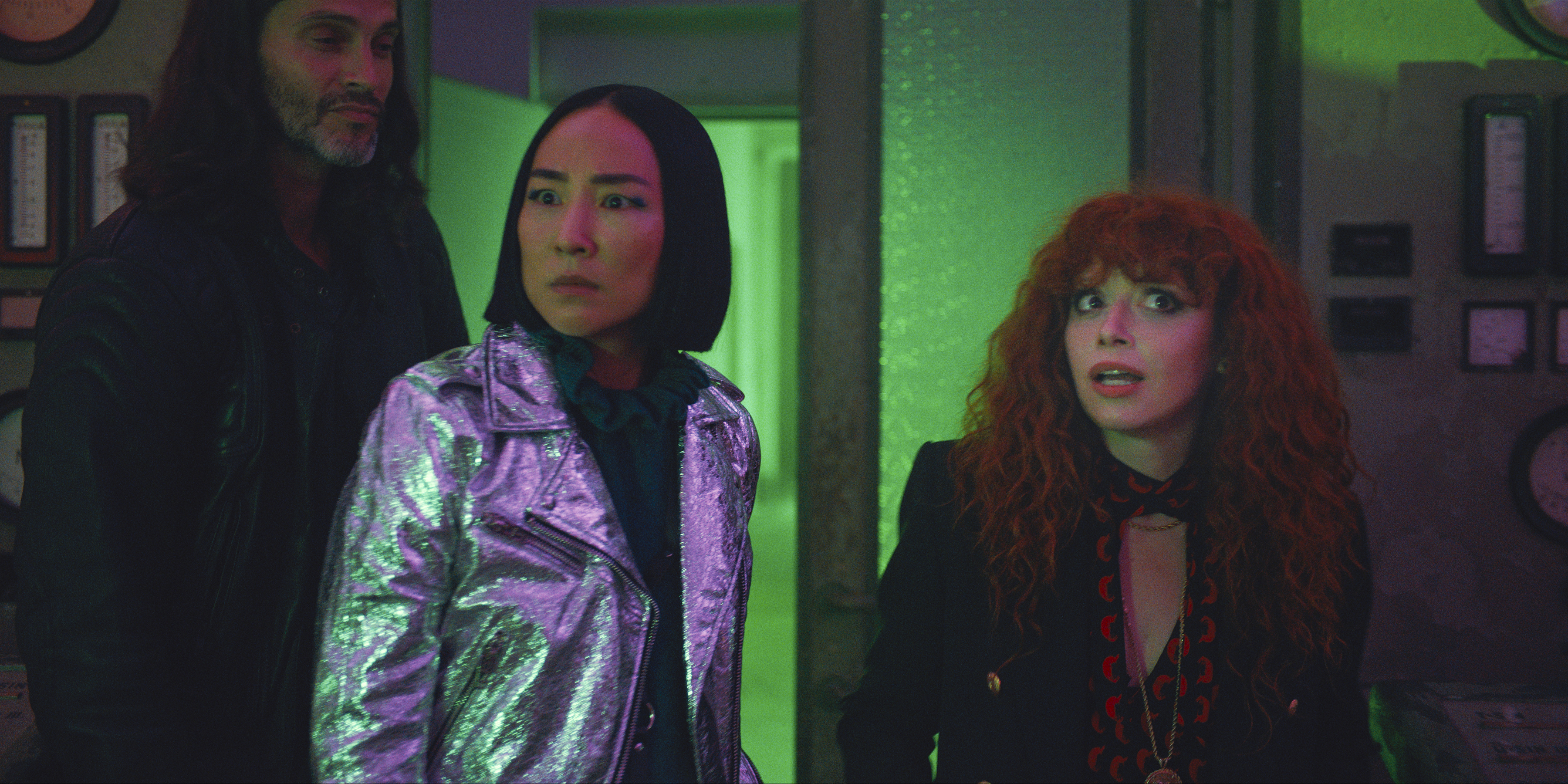 Natasha Lyonne, Balázs Czukor, and Greta Lee in Russian Doll (2019)