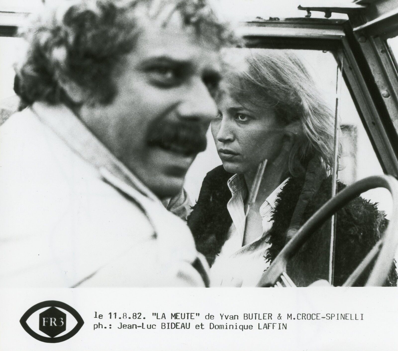 Jean-Luc Bideau and Dominique Laffin in La meute (1981)