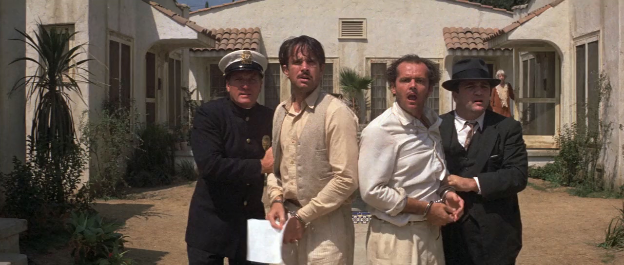 Jack Nicholson, Warren Beatty, and Joe Tornatore in The Fortune (1975)