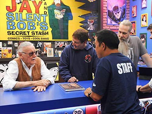 Walter Flanagan, Bryan Johnson, Stan Lee, and Ming Chen in Comic Book Men (2012)