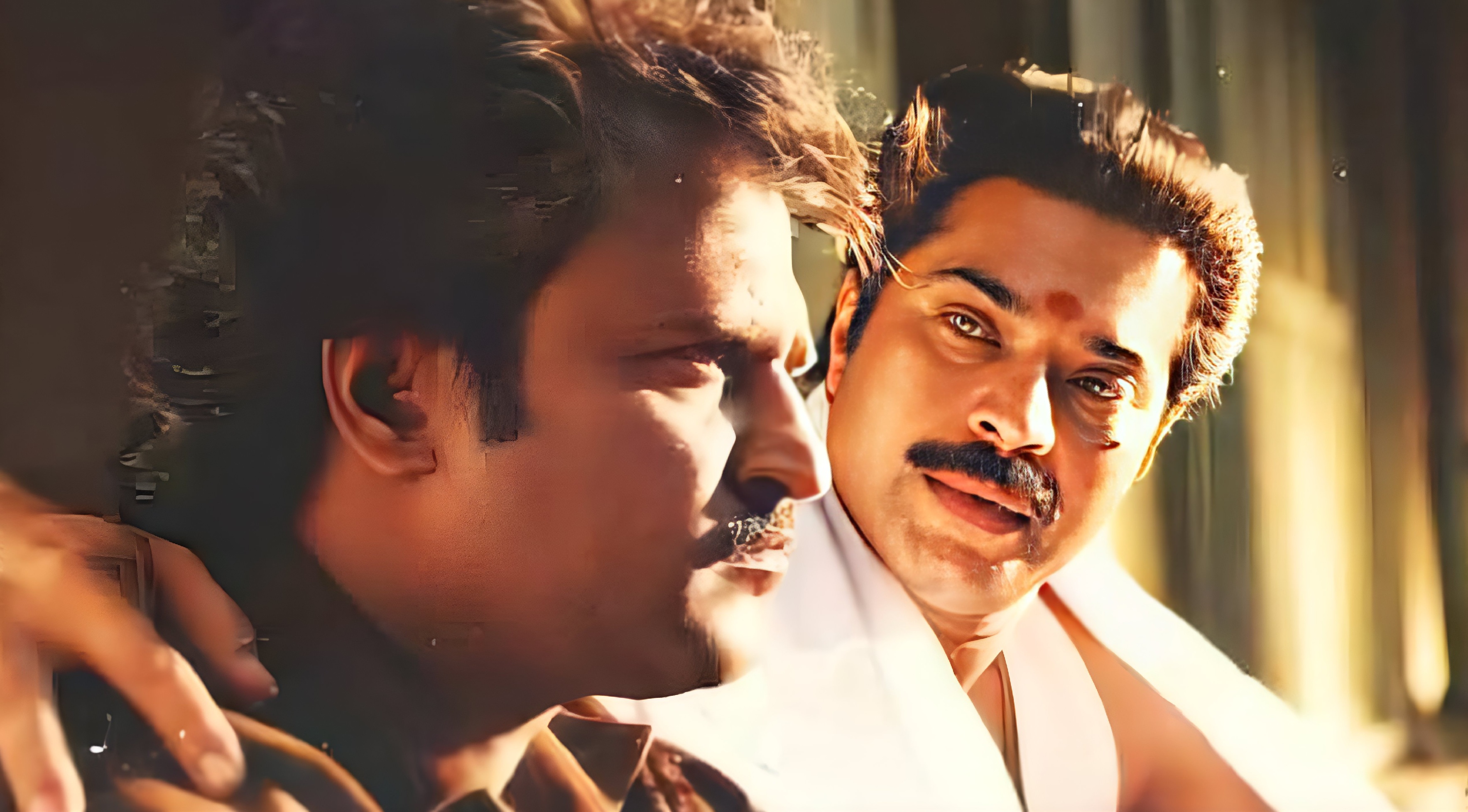 Mammootty and Rajinikanth in Thalapathi (1991)